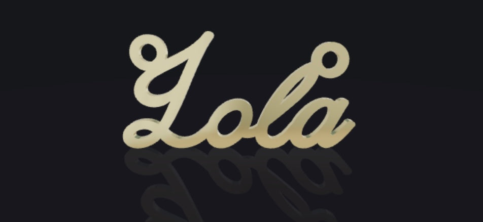 Personalised 9ct Gold Name Necklace