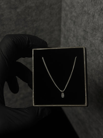 Oval Stone Set Pendant