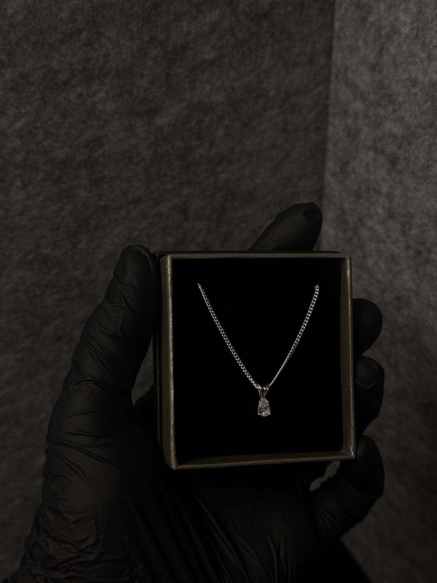 Pear Stone Set Pendant