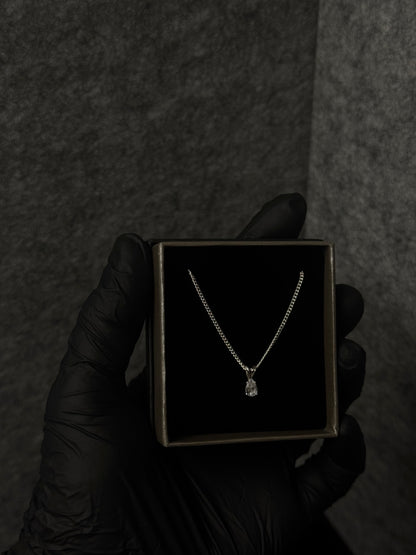 Pear Stone Set Pendant