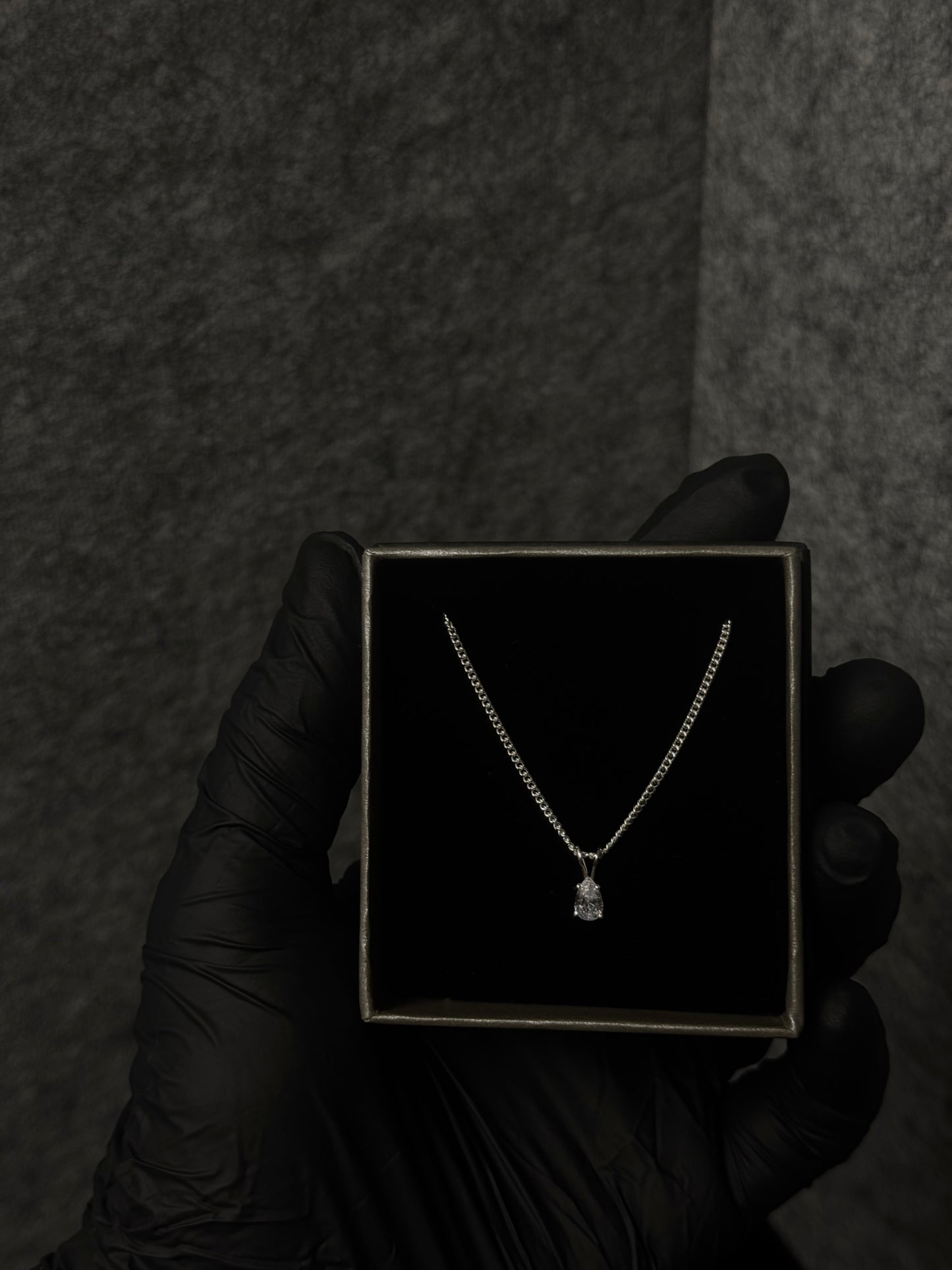 Pear Stone Set Pendant