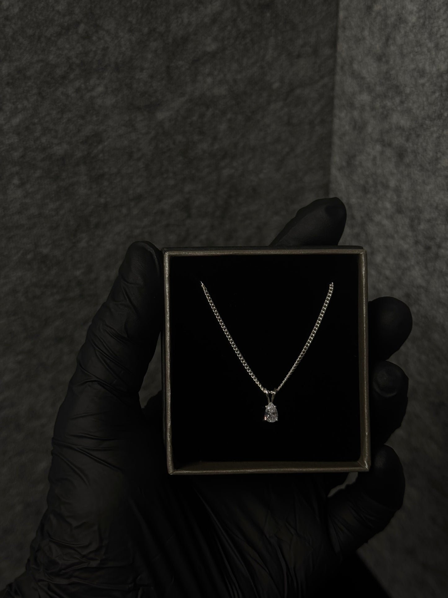 Pear Stone Set Pendant