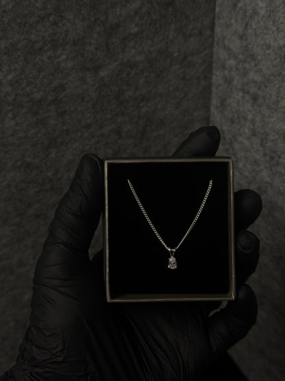 Pear Stone Set Pendant