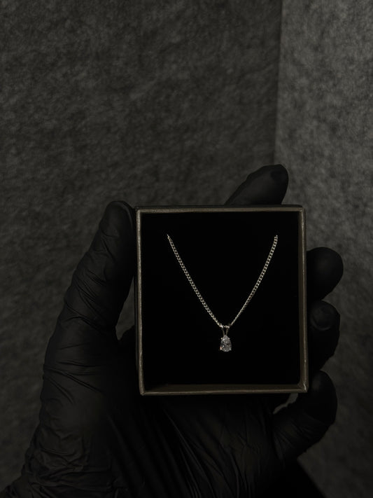 Pear Stone Set Pendant