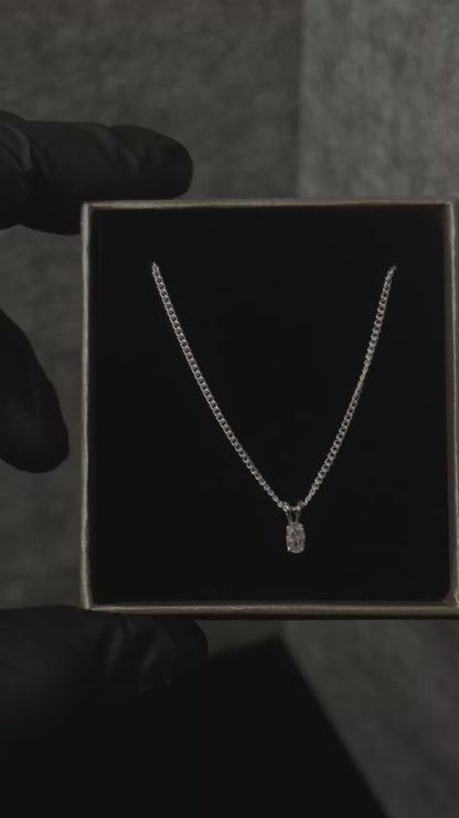 Oval Stone Set Pendant