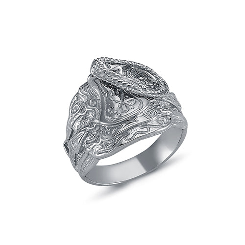 Solid Silver Saddle Ring