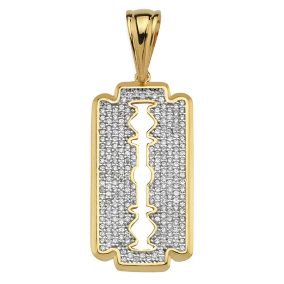 9ct gold Razor Pendant