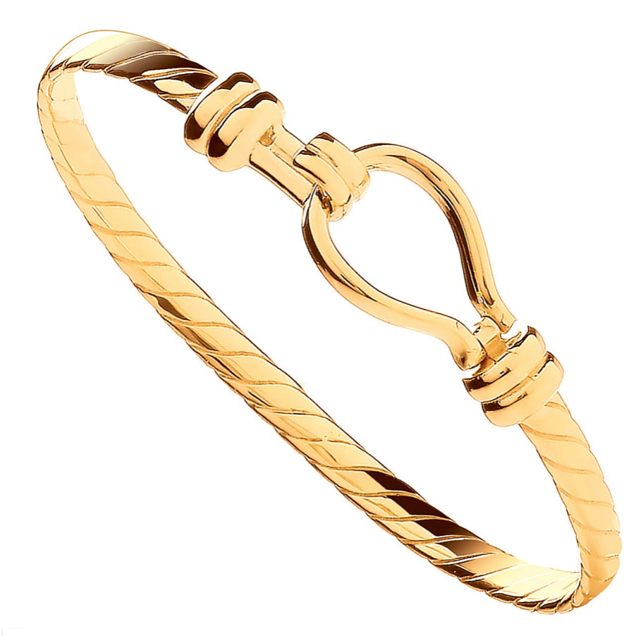 9ct Yellow Gold Kids Hook Bangle