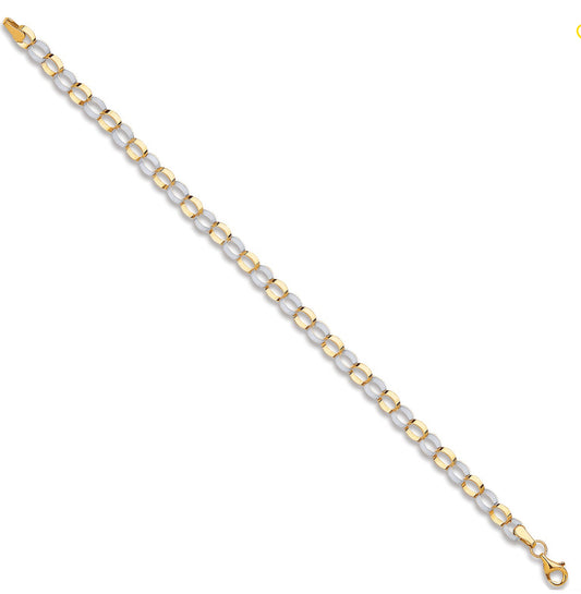 White and Yellow Gold Bracelet